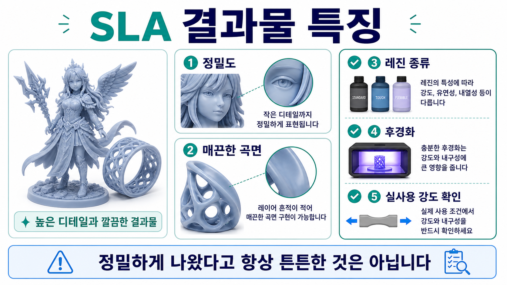 SLA 결과물 특징